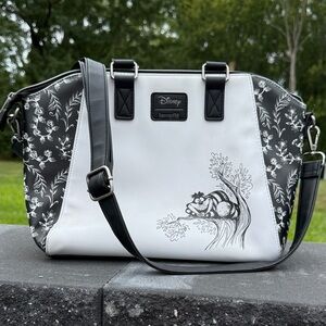 Loungefly x Disney: Alice in Wonderland Black and White Shoulder Bag